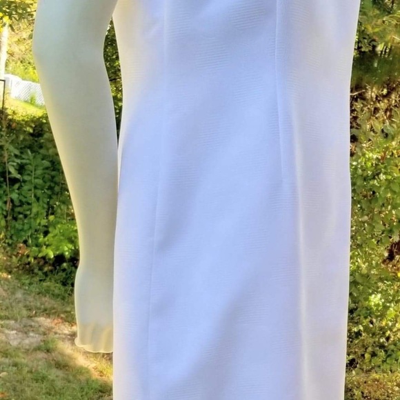 Jones Studio Knee Length White Dress Size 10 - Picture 3 of 8